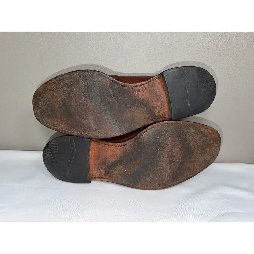 Allen Edmonds Lubbock Brown Leather Monk Strap Size 14 D